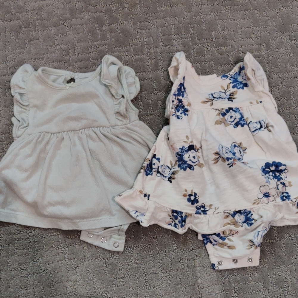 Carter's Cream Baby Dress with Bow Detail